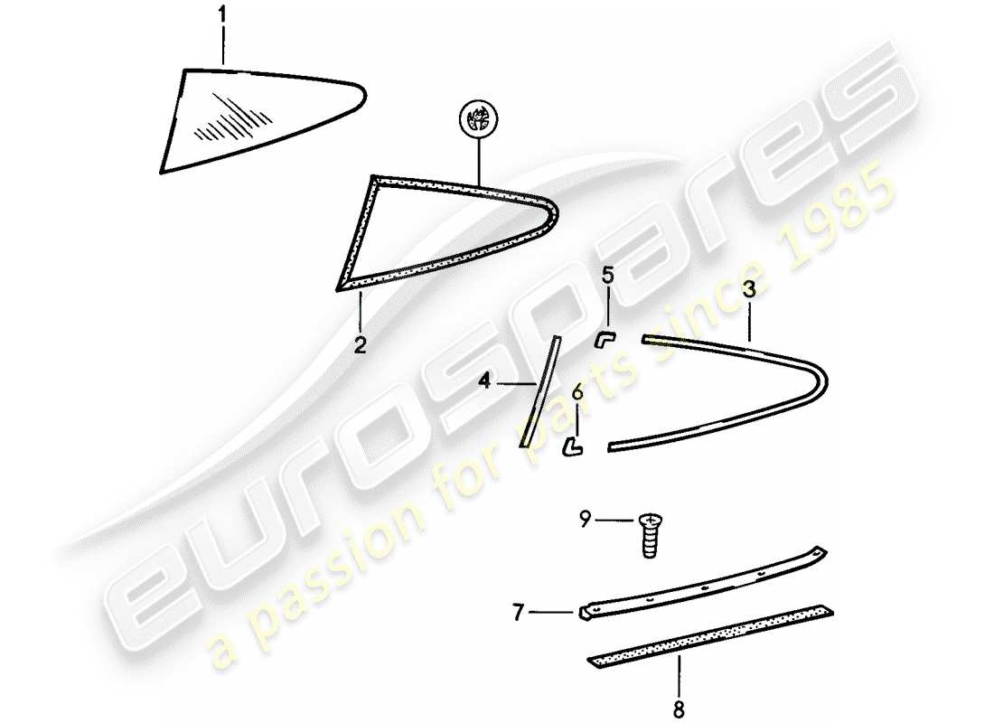 a part diagram from the porsche 911 parts catalogue