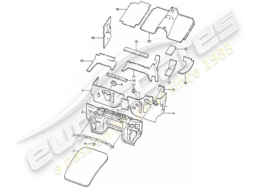 a part diagram from the porsche 1993 (928) parts catalogue