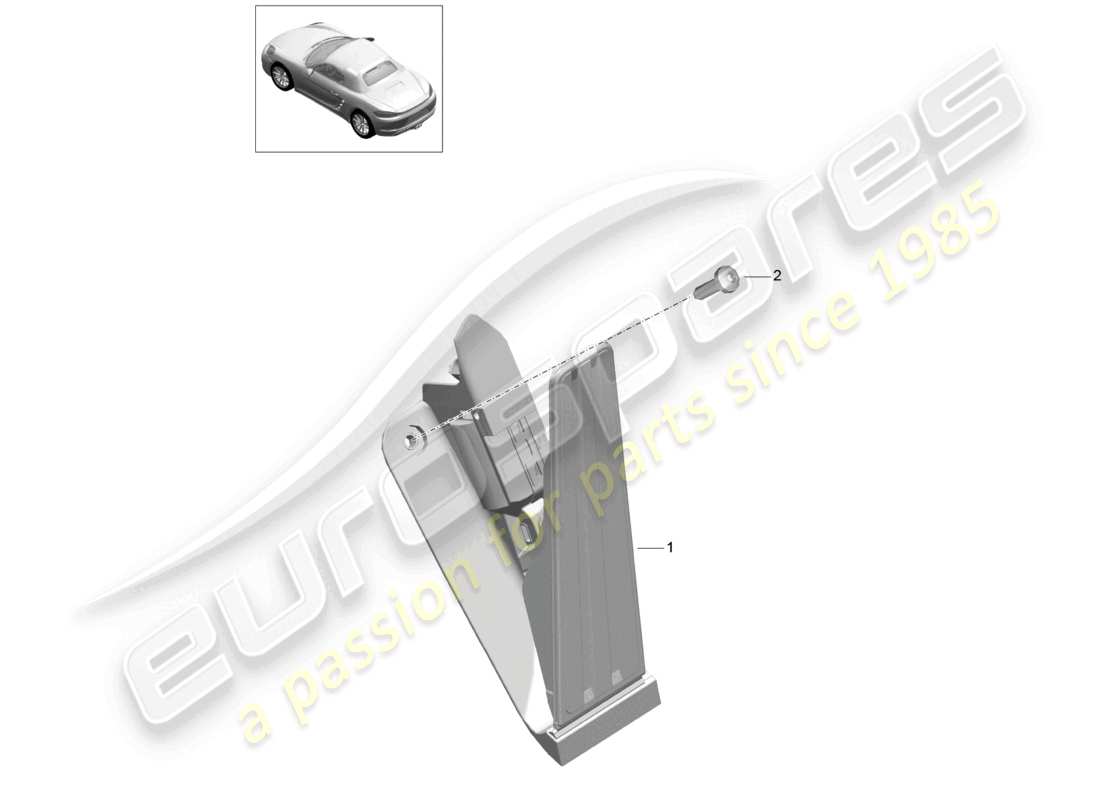 VIEW PARTS DIAGRAMS FROM THE PORSCHE BOXSTER PARTS CATALOGUE a part diagram from the porsche boxster parts catalogue