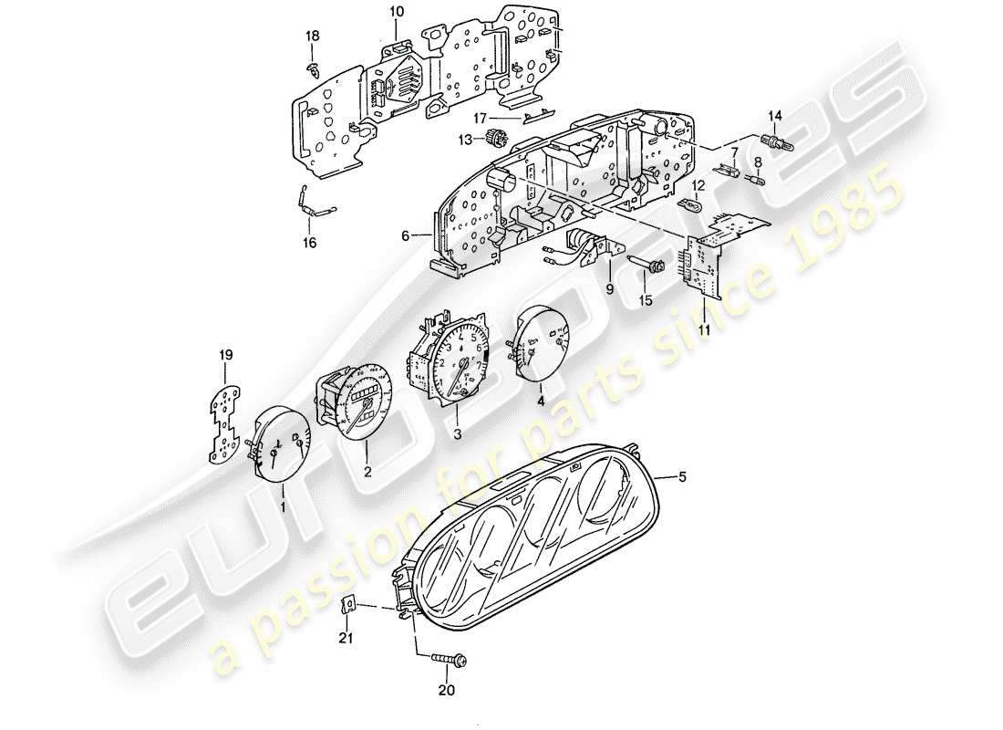 a part diagram from the porsche 944 parts catalogue