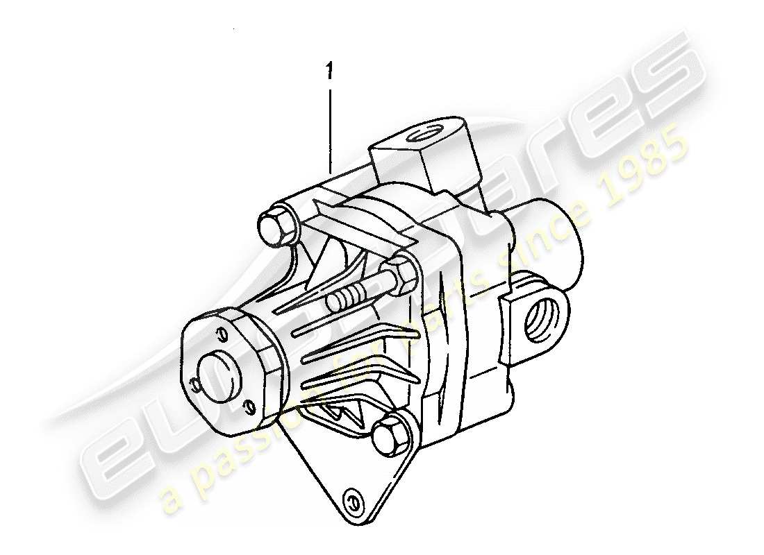 a part diagram from the porsche 1999 (refurbished and exchange catalogue) parts catalogue