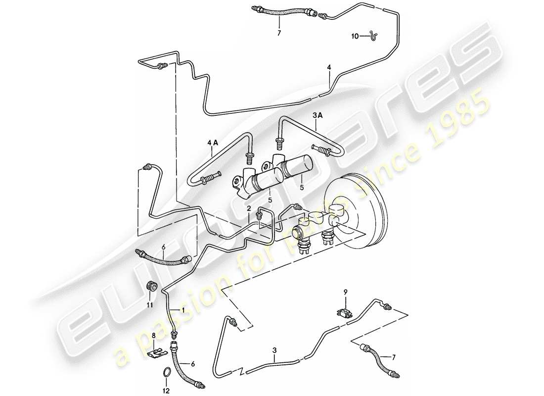 a part diagram from the porsche 1984 (928) parts catalogue