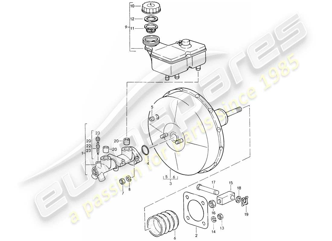 a part diagram from the porsche 1993 (928) parts catalogue
