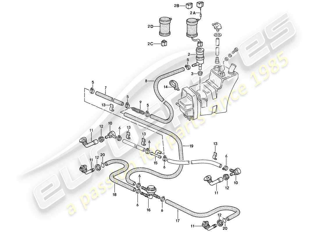 a part diagram from the porsche 911 parts catalogue