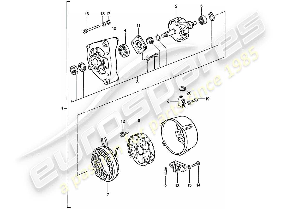 a part diagram from the porsche 1977 (924) parts catalogue