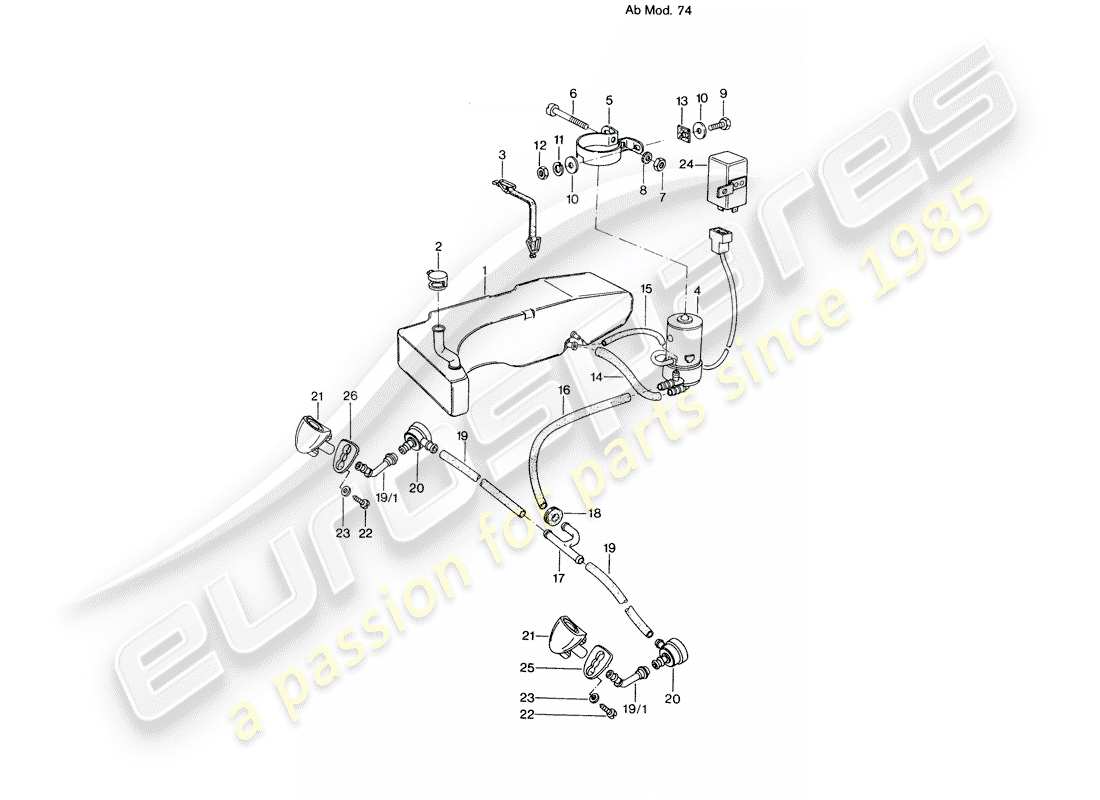 a part diagram from the porsche 1970 (914) parts catalogue
