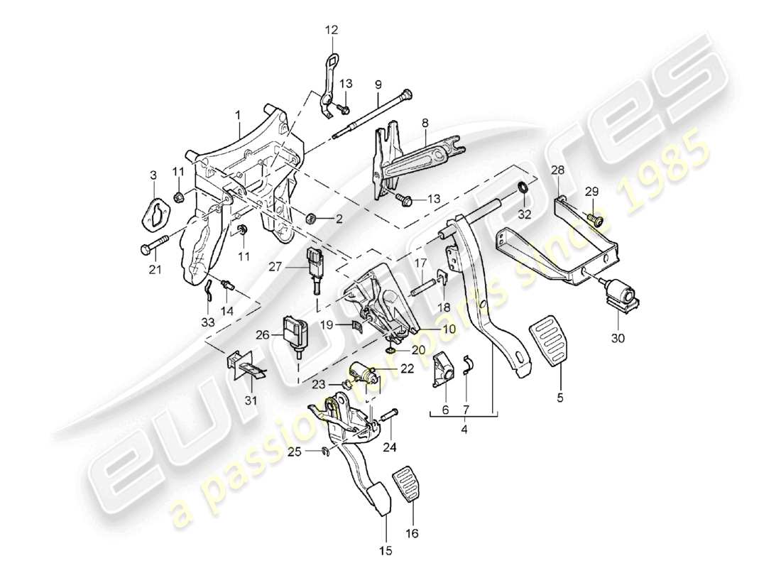 a part diagram from the porsche cayenne parts catalogue