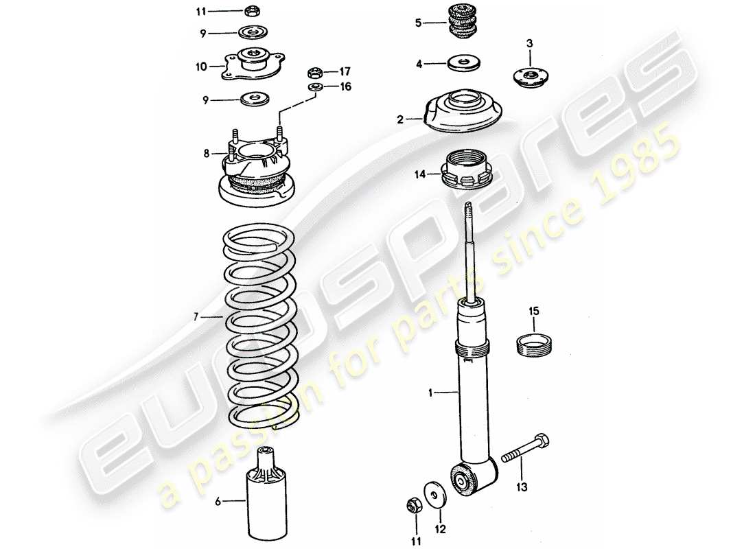 a part diagram from the porsche 928 parts catalogue