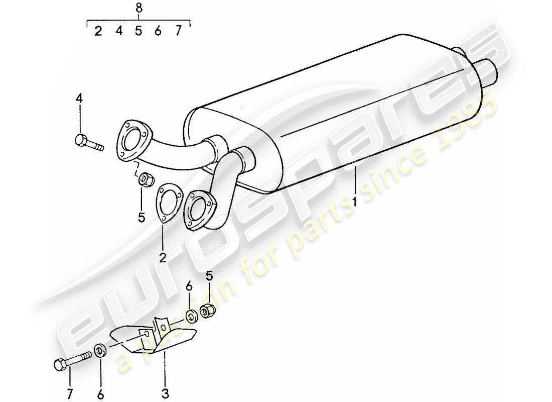 a part diagram from the porsche 1988 (928) parts catalogue