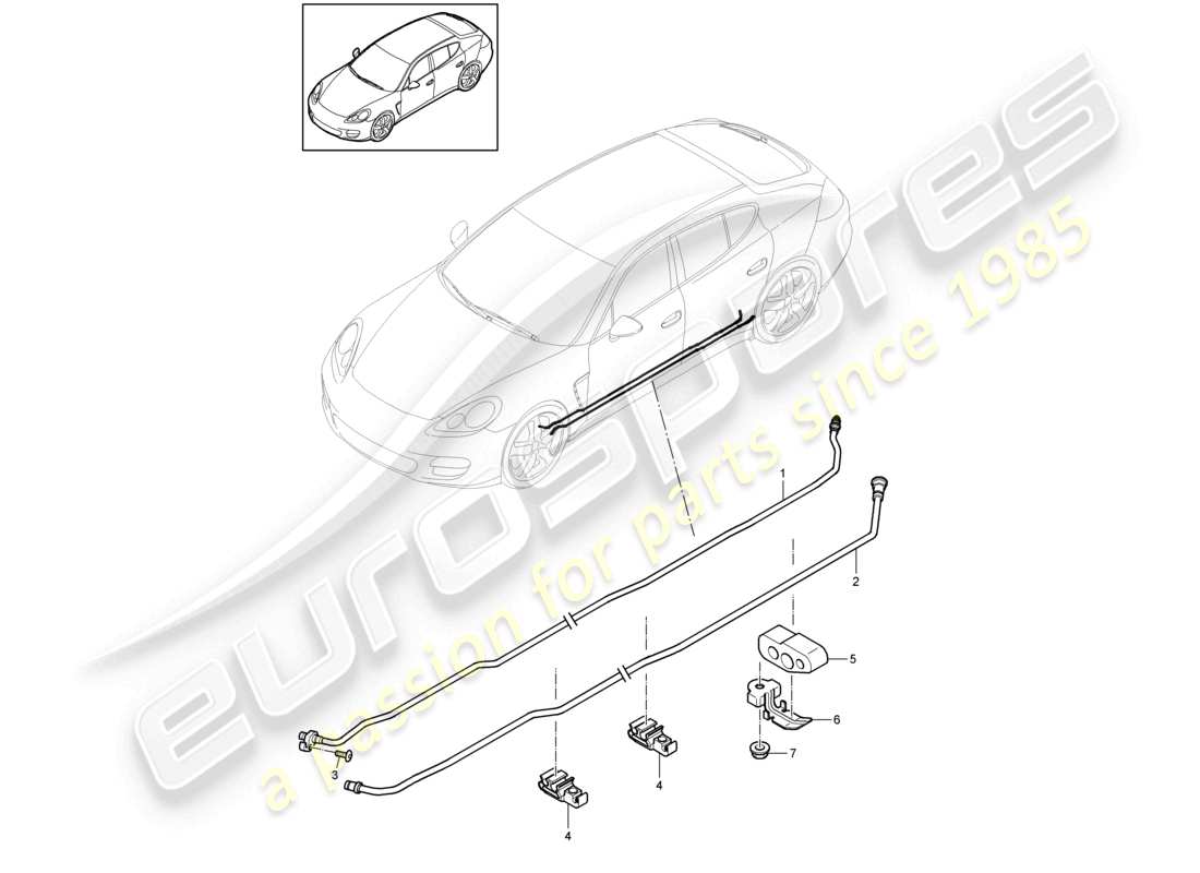 a part diagram from the porsche 2015 (panamera 970) parts catalogue