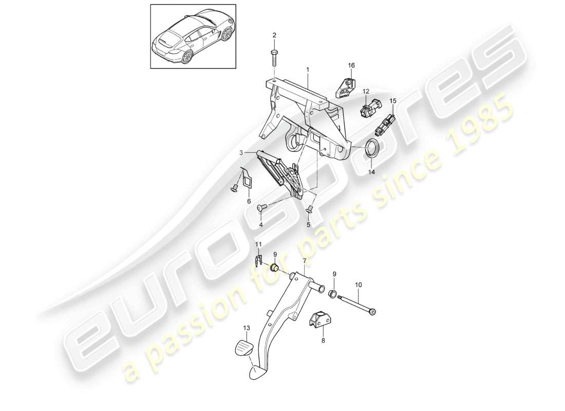 a part diagram from the porsche 2016 (panamera 970) parts catalogue