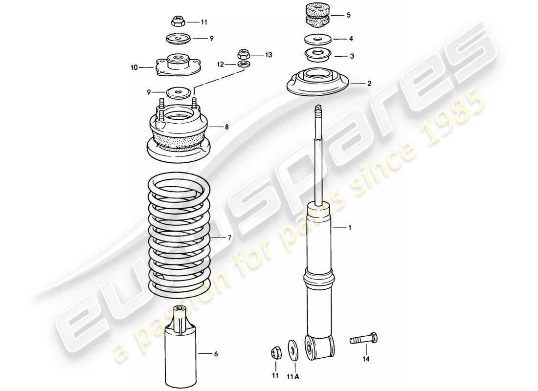 a part diagram from the porsche 1983 (928) parts catalogue