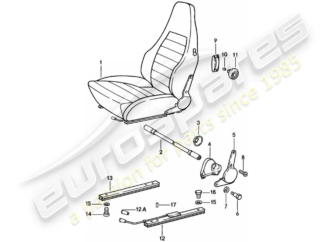 a part diagram from the porsche 911 parts catalogue