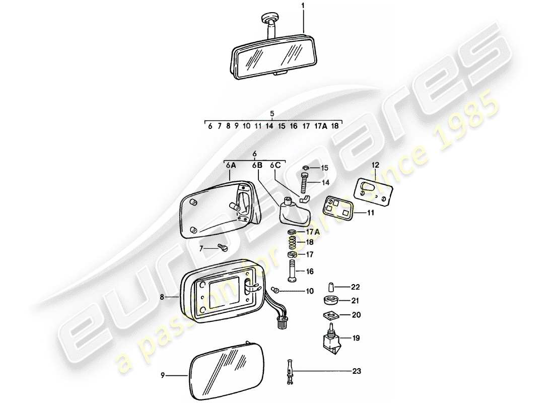 VIEW PARTS DIAGRAMS FROM THE PORSCHE 911 PARTS CATALOGUE a part diagram from the porsche 911 parts catalogue
