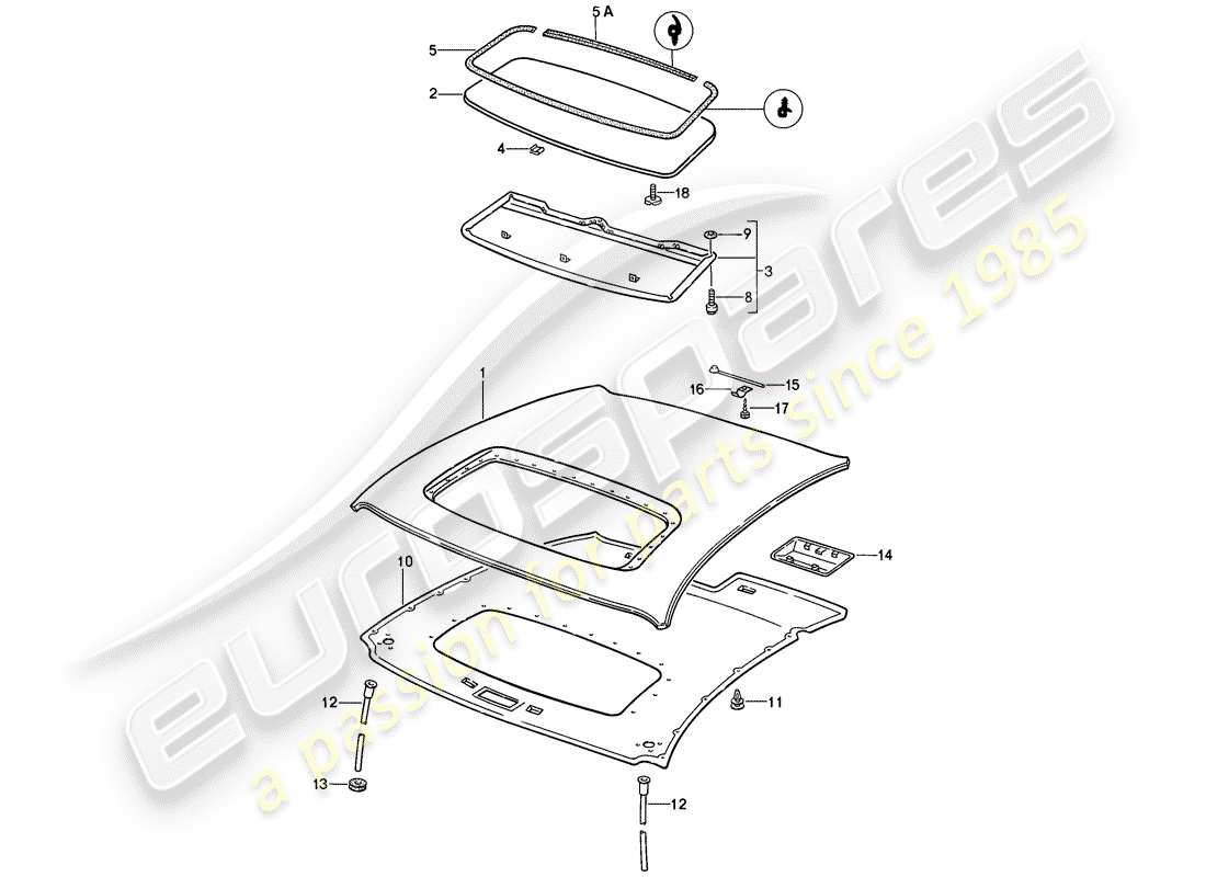 a part diagram from the porsche 928 parts catalogue
