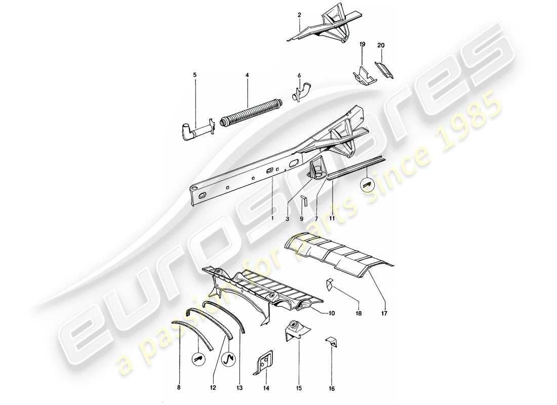 VIEW PARTS DIAGRAMS FROM THE PORSCHE 914 PARTS CATALOGUE a part diagram from the porsche 914 parts catalogue