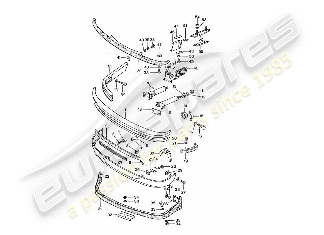 a part diagram from the porsche 1977 (911 turbo) parts catalogue