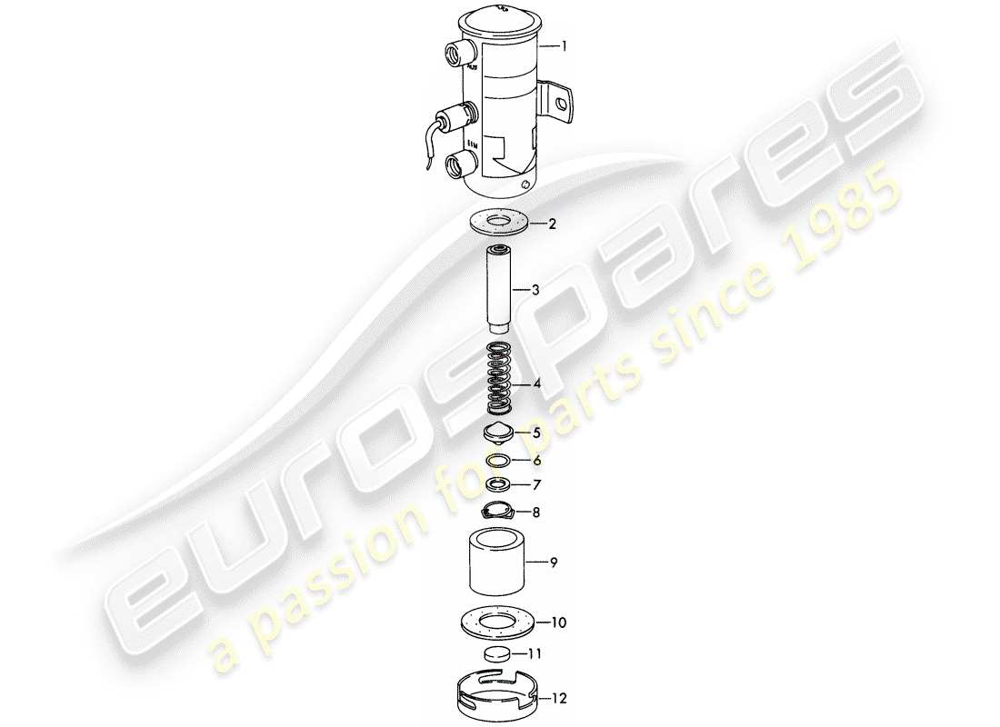 a part diagram from the porsche 911 parts catalogue
