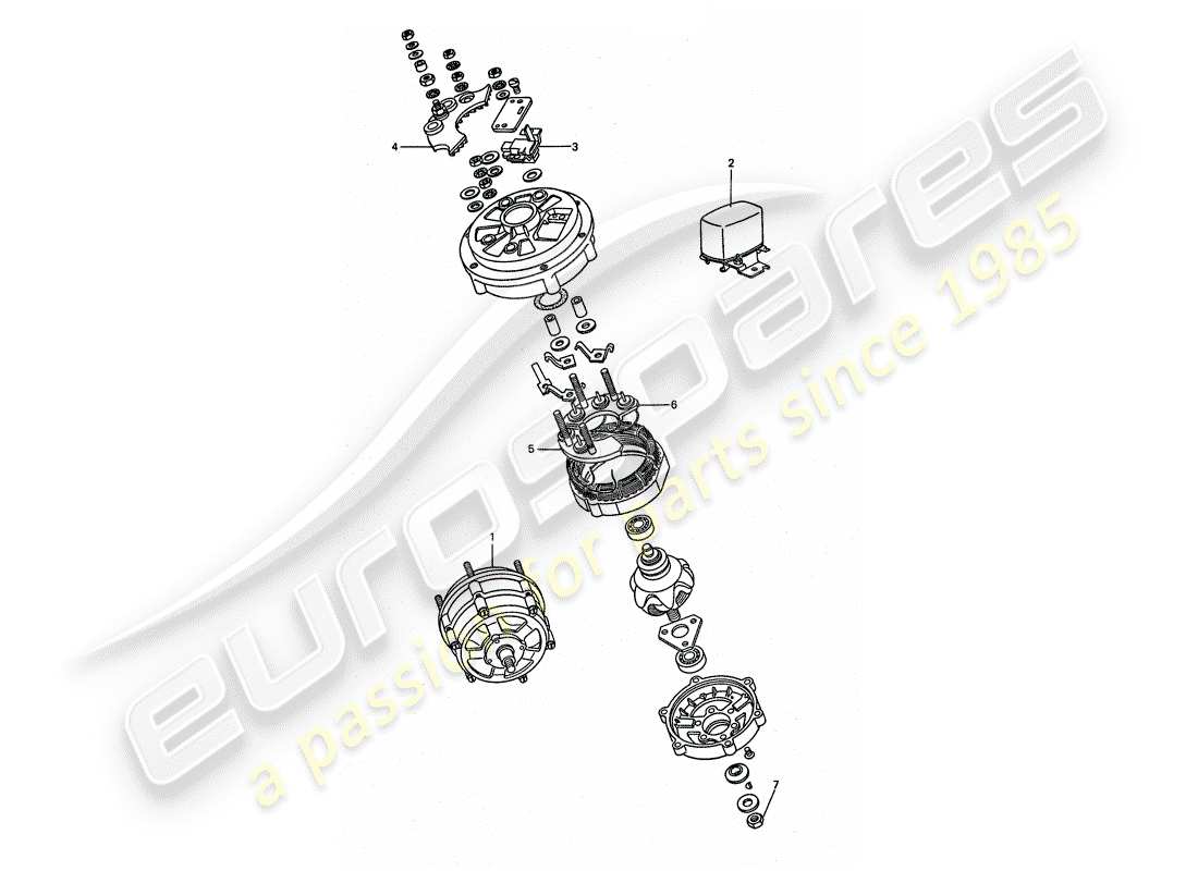 a part diagram from the porsche 1977 (911 turbo) parts catalogue