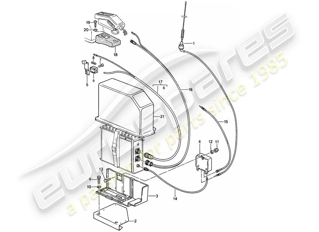 a part diagram from the porsche 1988 (911) parts catalogue
