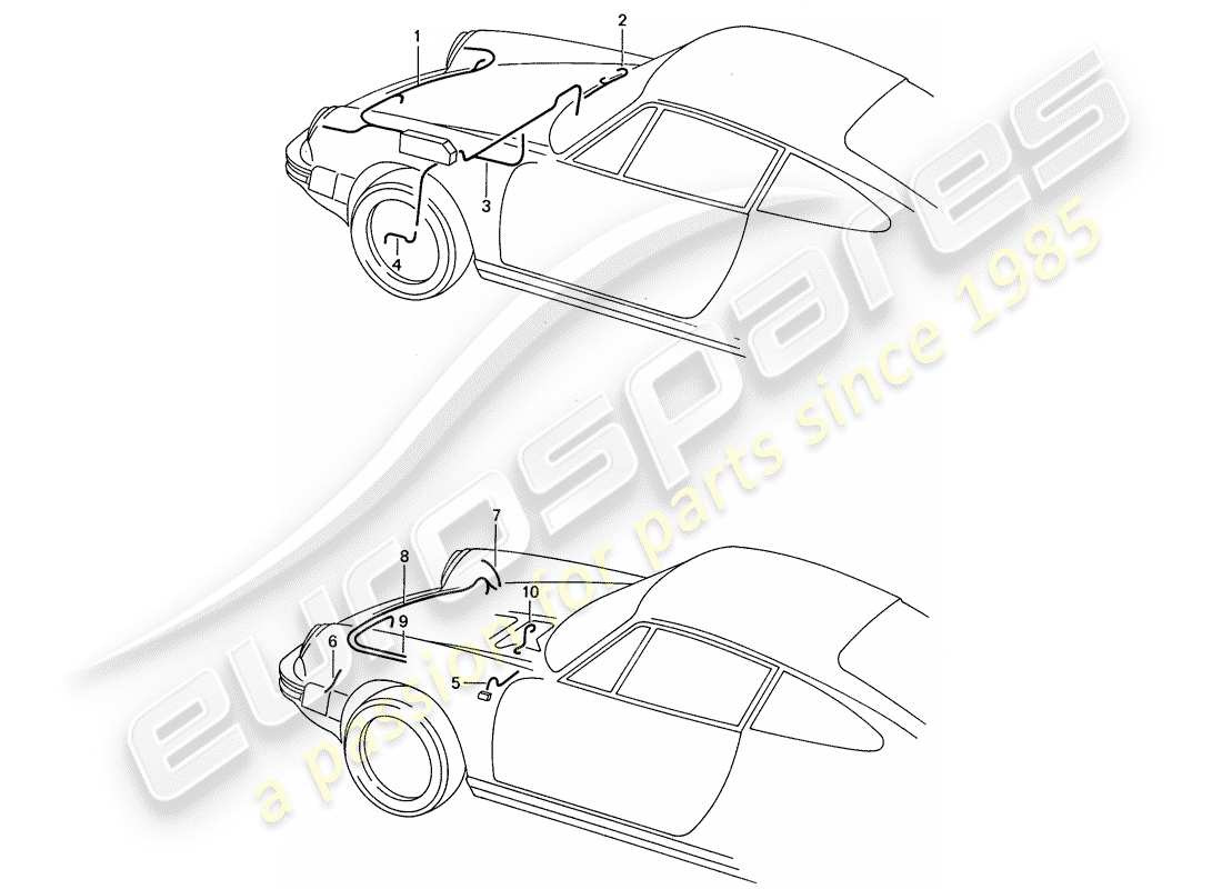 a part diagram from the porsche 1988 (911) parts catalogue