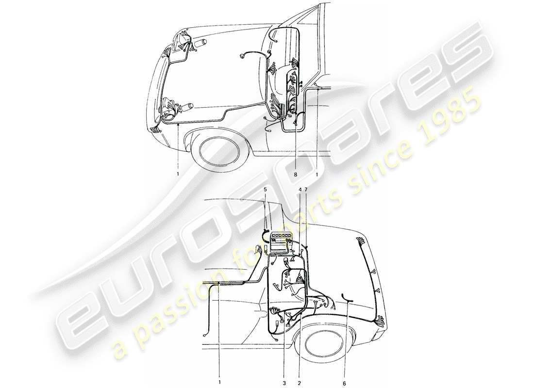VIEW PARTS DIAGRAMS FROM THE PORSCHE 914 PARTS CATALOGUE a part diagram from the porsche 914 parts catalogue