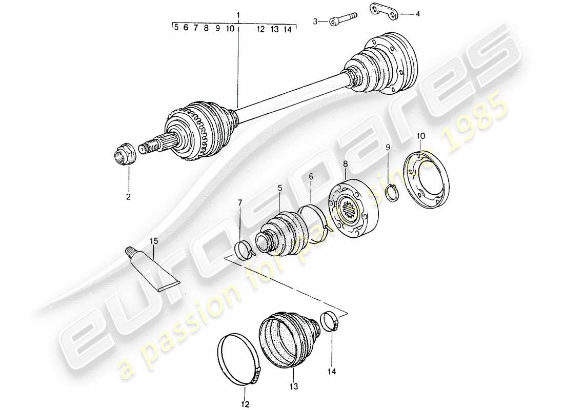 a part diagram from the porsche 1991 (964) parts catalogue