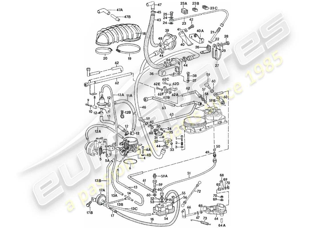 a part diagram from the porsche 911 parts catalogue
