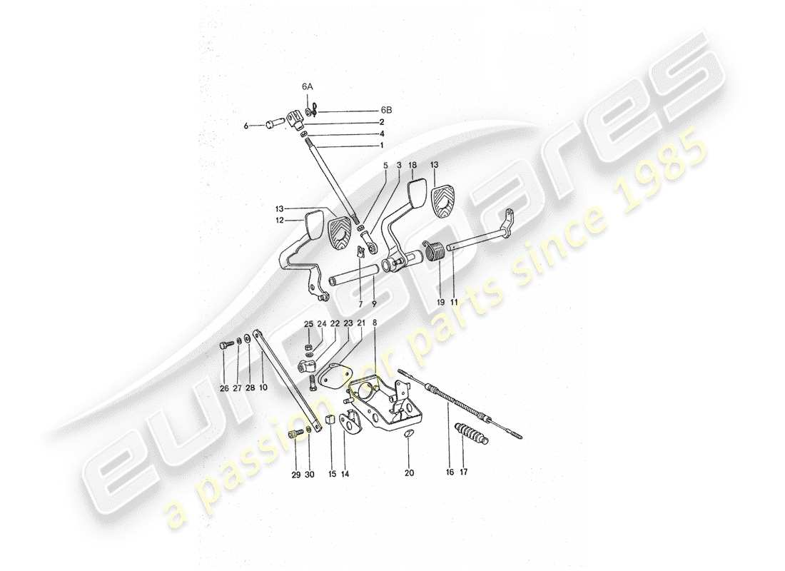 a part diagram from the porsche 911 parts catalogue