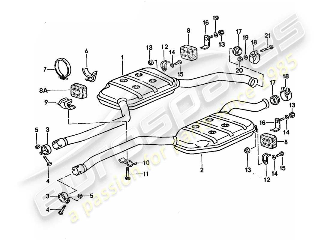 a part diagram from the porsche 1995 (928) parts catalogue