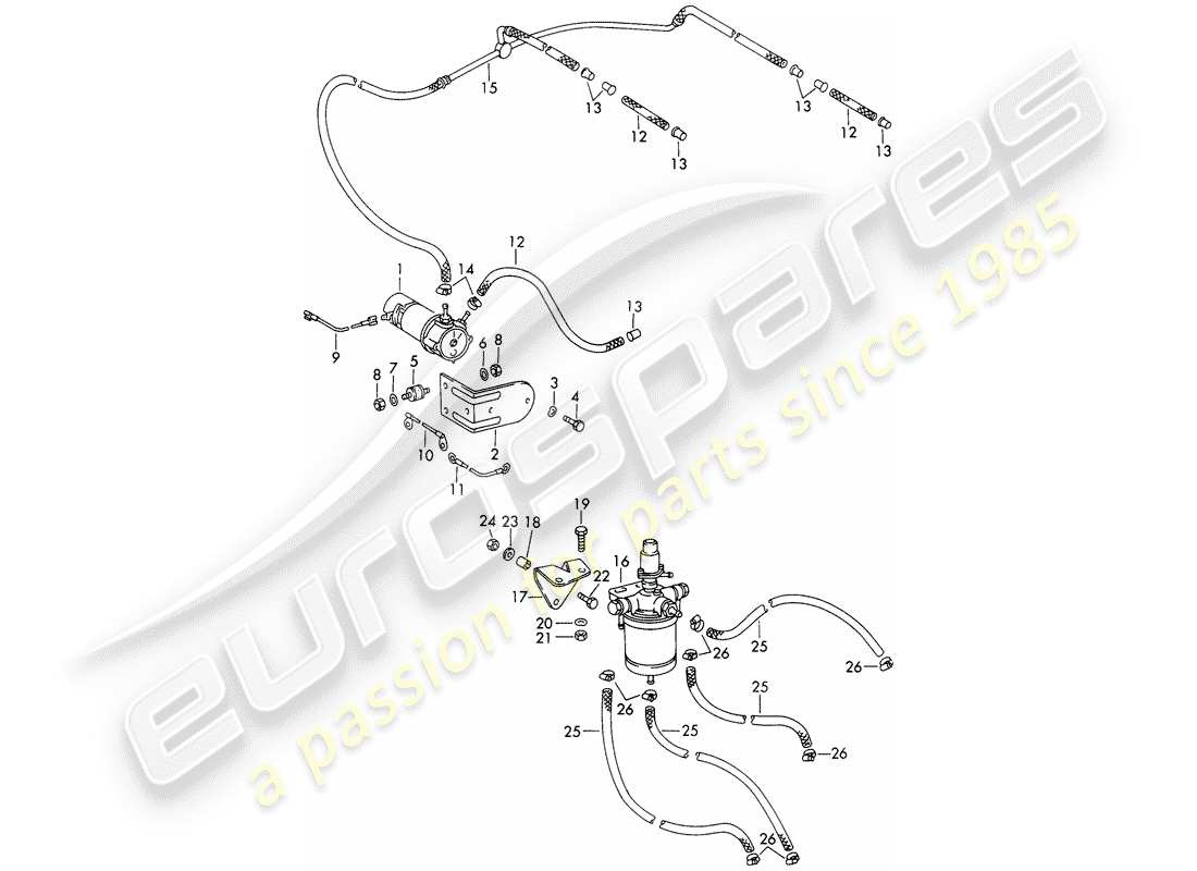 a part diagram from the porsche 1967 (911/912) parts catalogue