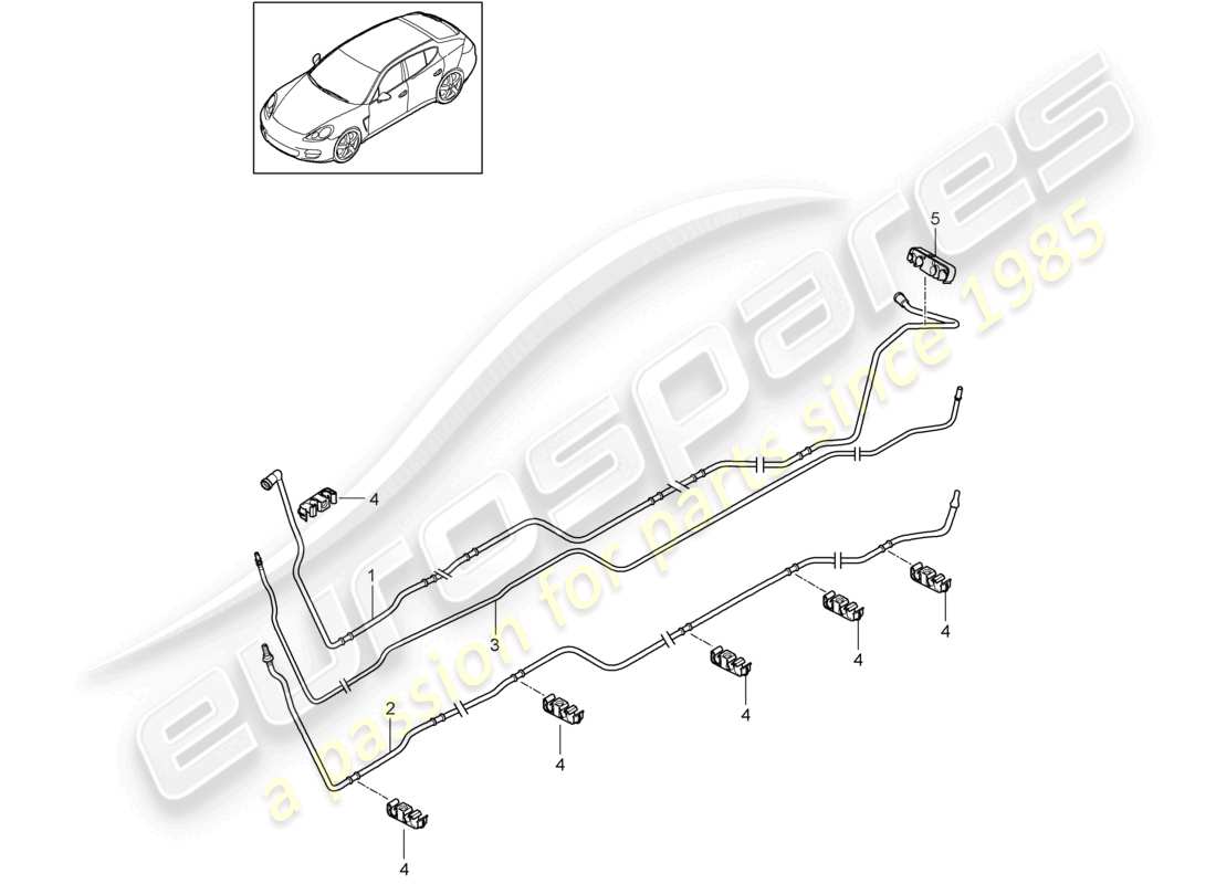 a part diagram from the porsche panamera parts catalogue