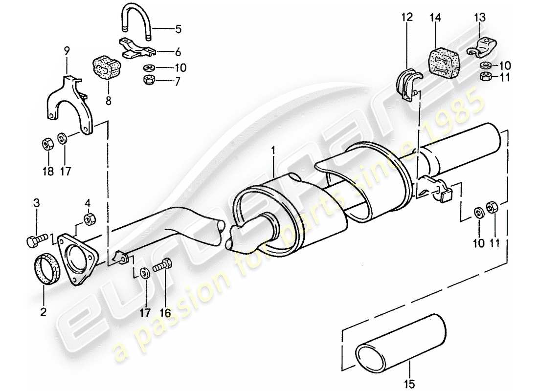 a part diagram from the porsche 944 parts catalogue