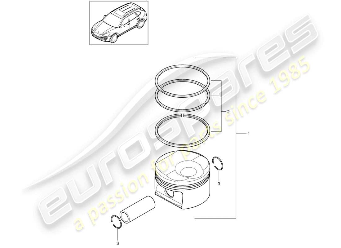 a part diagram from the porsche cayenne parts catalogue