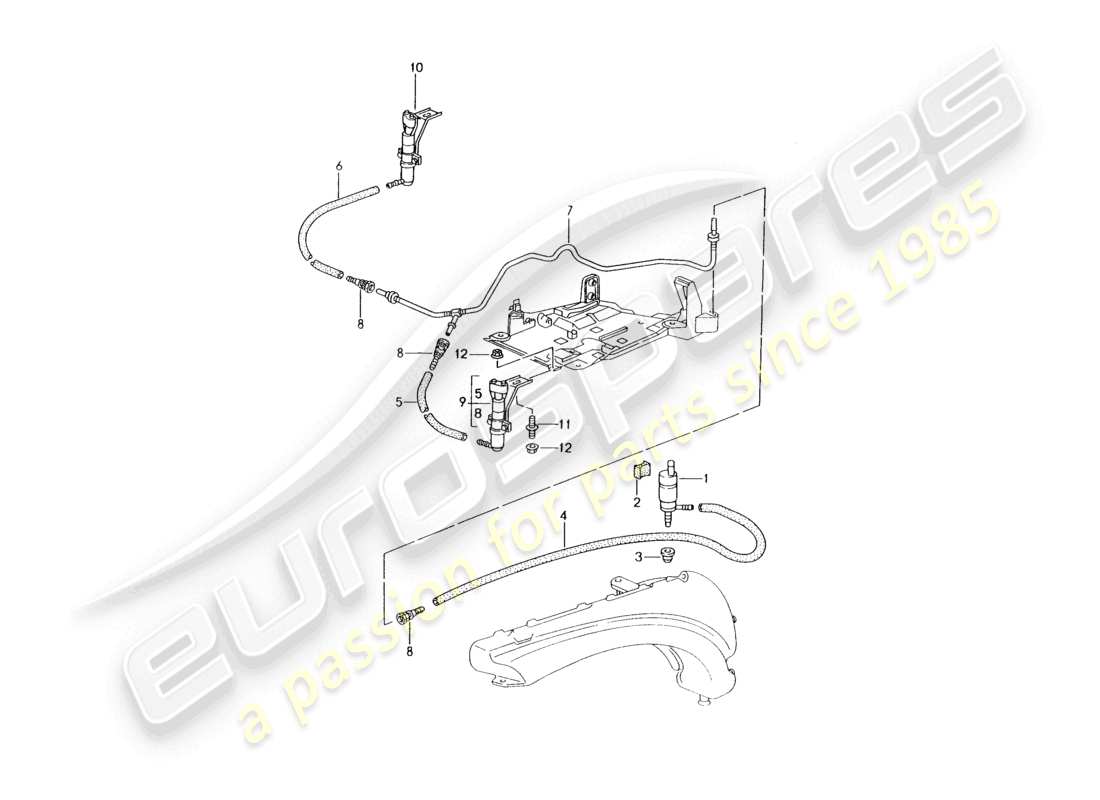 a part diagram from the porsche 2002 (986 boxster) parts catalogue