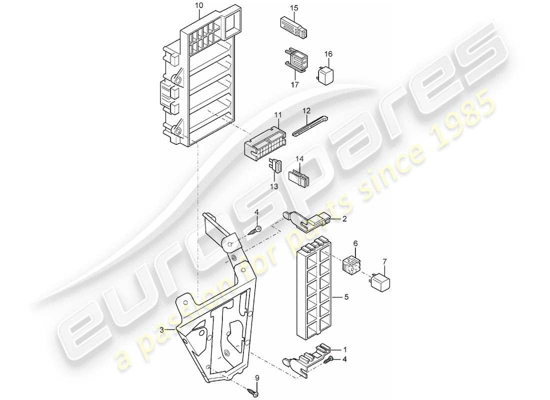 a part diagram from the porsche 2005 (carrera gt) parts catalogue