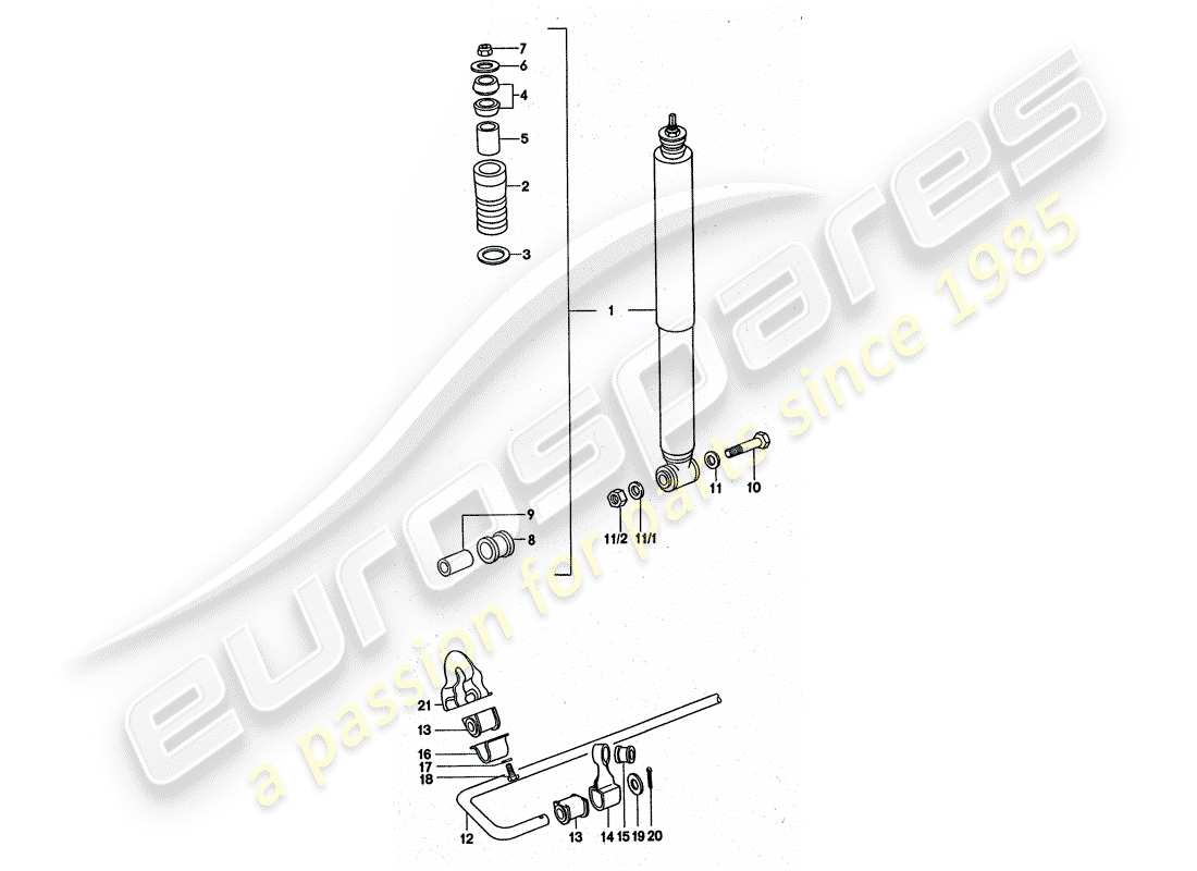 a part diagram from the porsche 1975 (911 turbo) parts catalogue