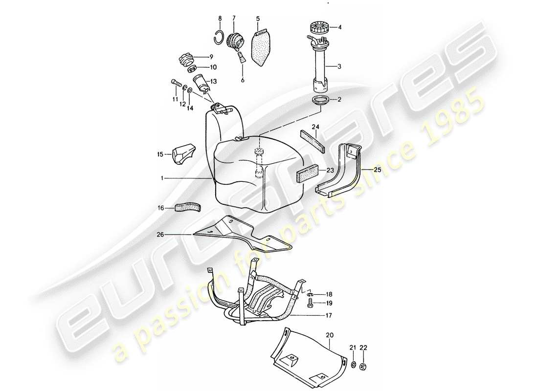 a part diagram from the porsche 1989 (928) parts catalogue