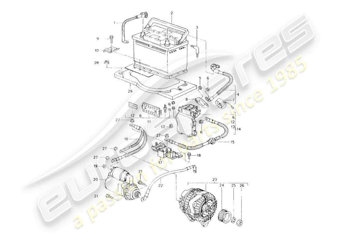 a part diagram from the porsche 2003 (986 boxster) parts catalogue