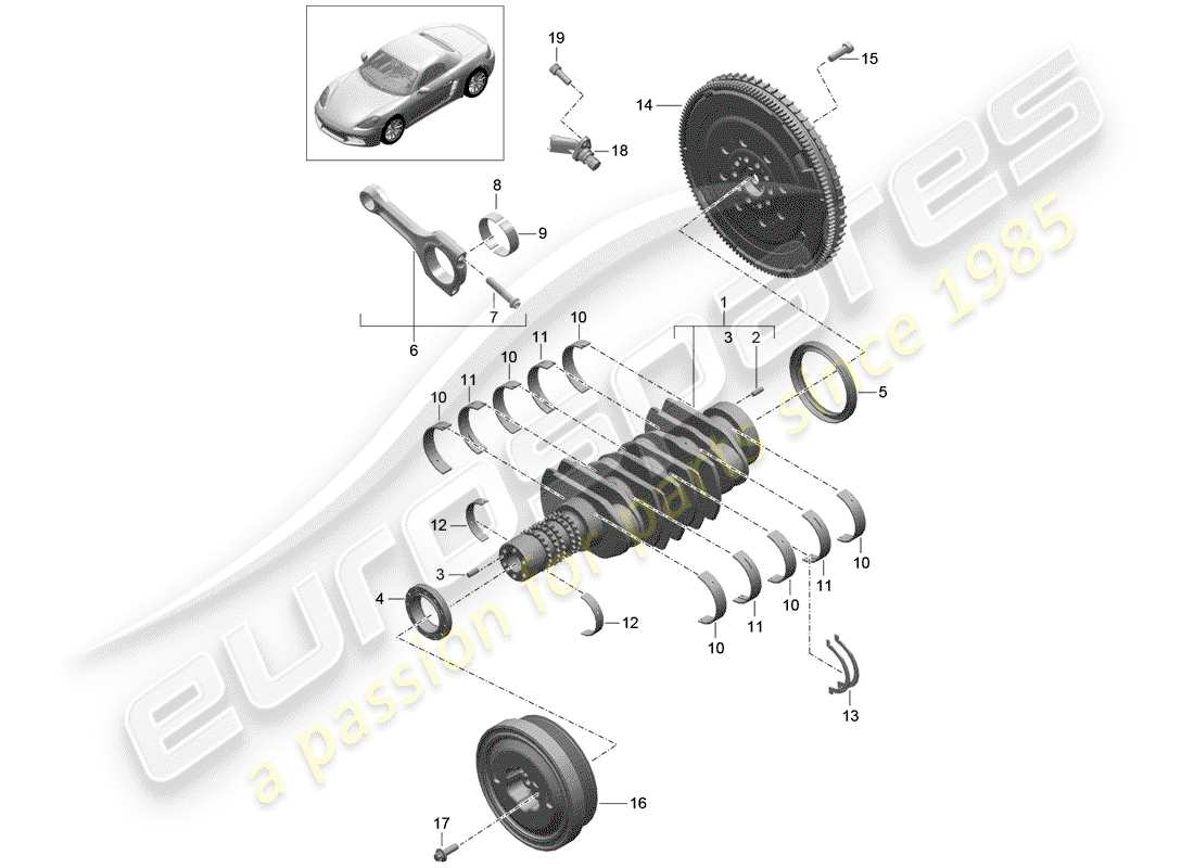 a part diagram from the porsche boxster parts catalogue
