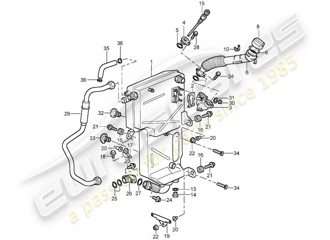 VIEW PARTS DIAGRAMS FROM THE PORSCHE 996 PARTS CATALOGUE a part diagram from the porsche 996 parts catalogue