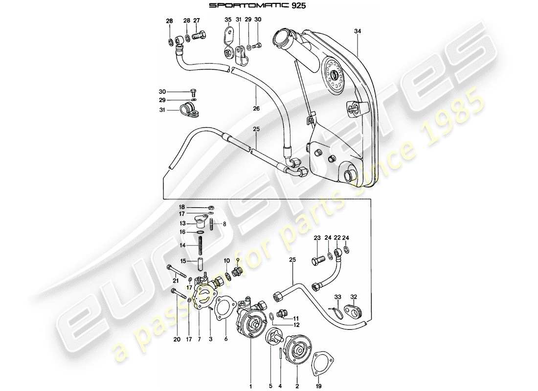 VIEW PARTS DIAGRAMS FROM THE PORSCHE 911 PARTS CATALOGUE a part diagram from the porsche 911 parts catalogue