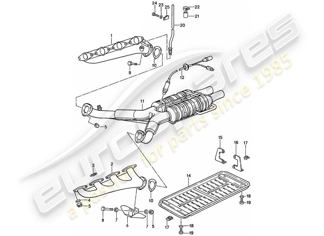 a part diagram from the porsche 1984 (928) parts catalogue