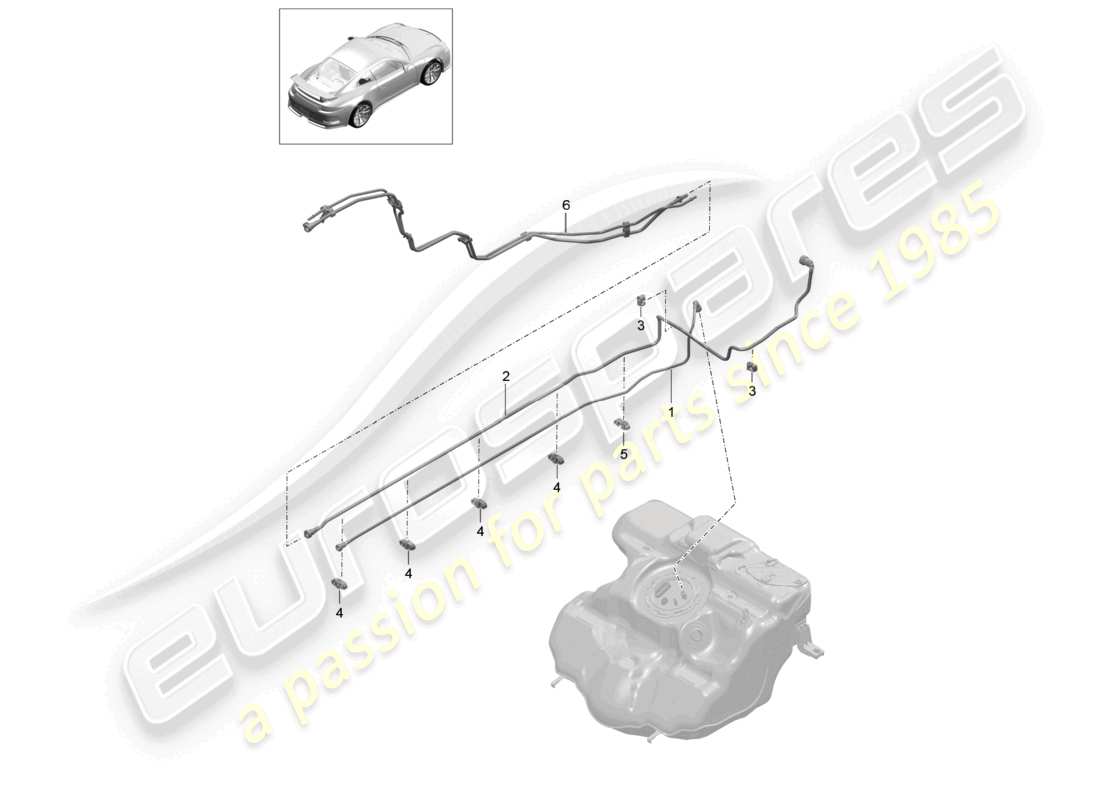 VIEW PARTS DIAGRAMS FROM THE PORSCHE 991 PARTS CATALOGUE a part diagram from the porsche 991 parts catalogue