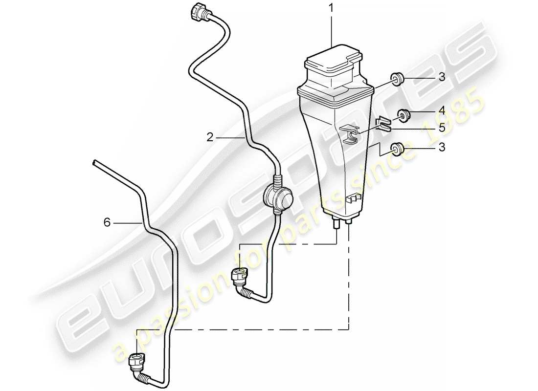 a part diagram from the porsche 2009 997-2 turbo / gt2 parts catalogue