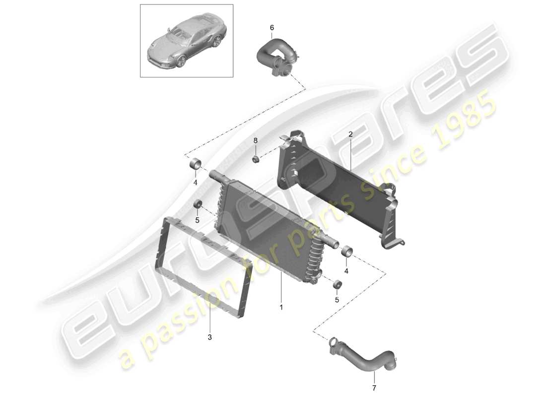 a part diagram from the porsche 991 parts catalogue