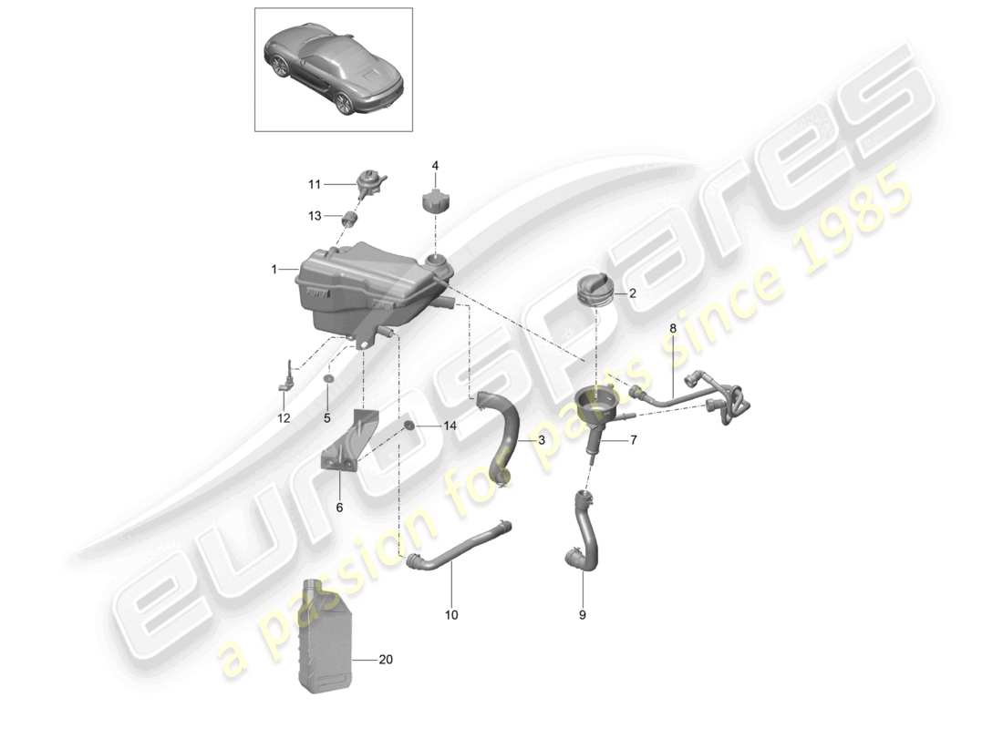a part diagram from the porsche boxster parts catalogue