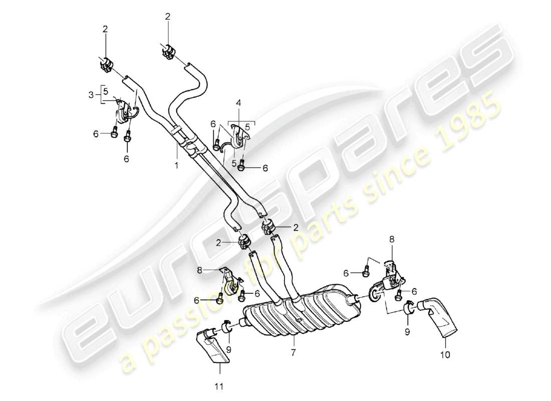VIEW PARTS DIAGRAMS FROM THE PORSCHE CAYENNE PARTS CATALOGUE a part diagram from the porsche cayenne parts catalogue