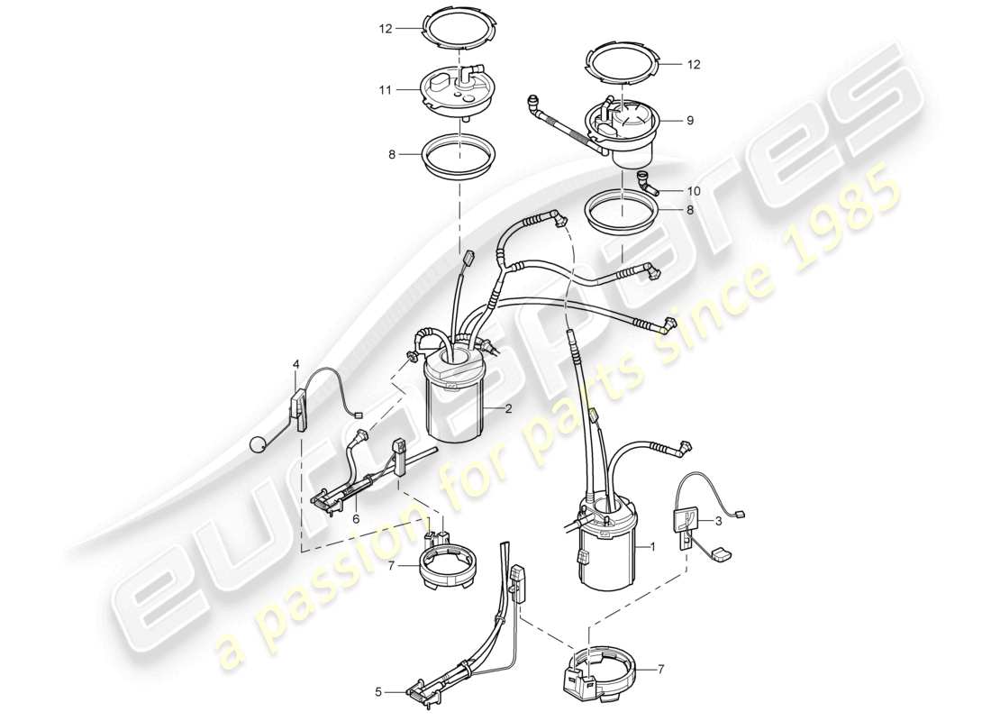 a part diagram from the porsche cayenne parts catalogue