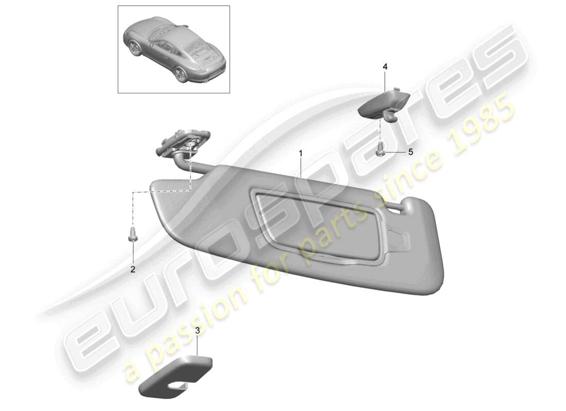 a part diagram from the porsche 2016 (991-1) parts catalogue
